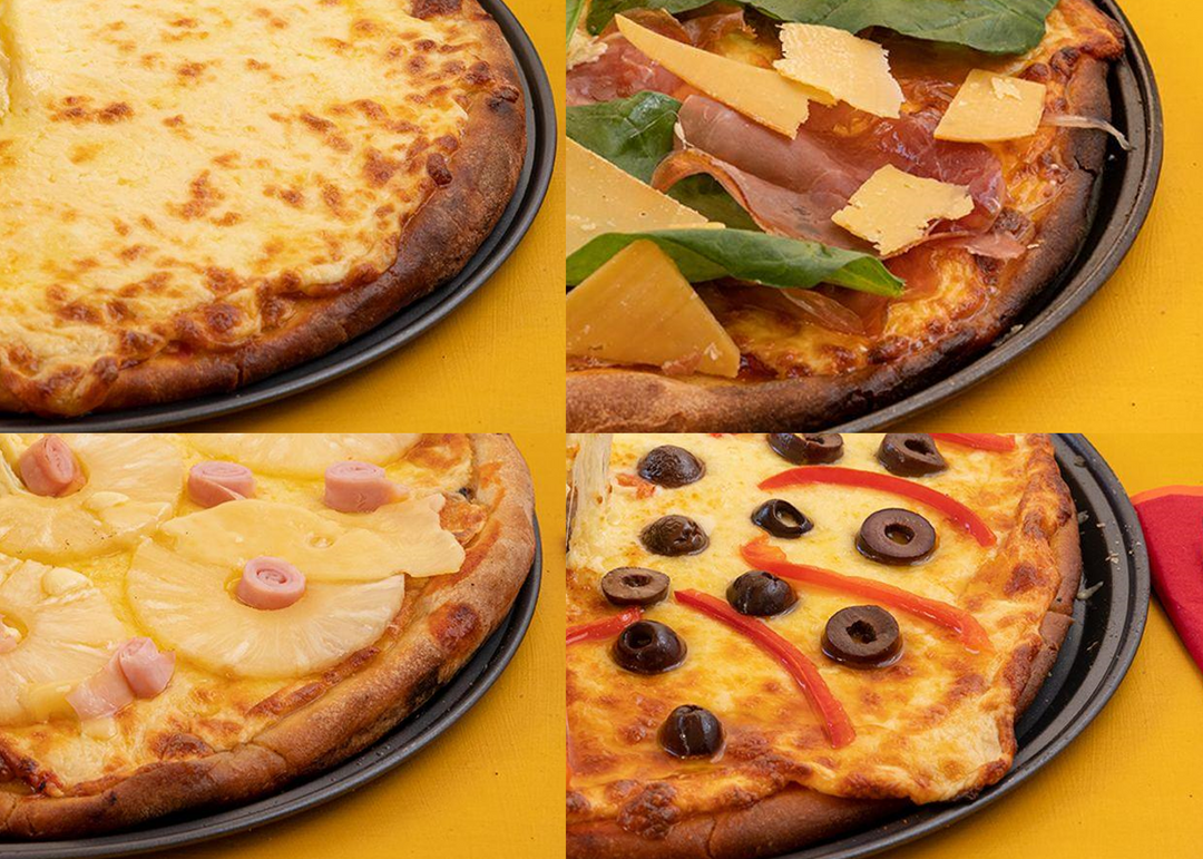 6) Pizzas con poca muzza