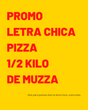 Pizza 1/2 Kilo Muzza + Morrón + Jamón + Cebolla (promo letra chica)